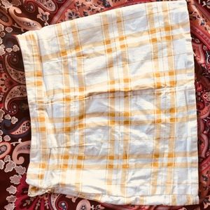 Yellow & white plaid mini skirt 💛